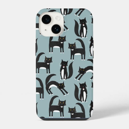 白黒猫 iPhoneケース (裏面)