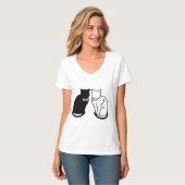 白黒猫 Tシャツ (正面フル)