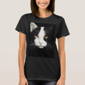 白黒猫 Tシャツ (正面)