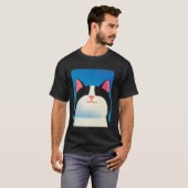 白黒猫 Tシャツ (正面フル)