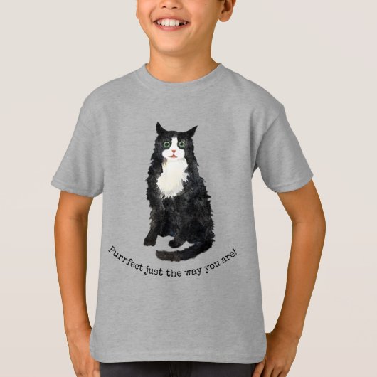 白黒猫Tシャツ Tシャツ (正面)