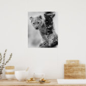 白黒獅子の子 ポスター (キッチン)