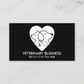 白黒獣医ポーペットドクターアニマル 名刺 (正面)