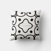 白黒瓦スペインの枕 クッション (裏面)