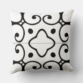 白黒瓦スペインの枕 クッション (裏面)