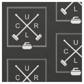 白黒生地を-カールする交差させたほうき ファブリック (クローズアップ)