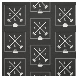 白黒生地を-カールする交差させたほうき ファブリック