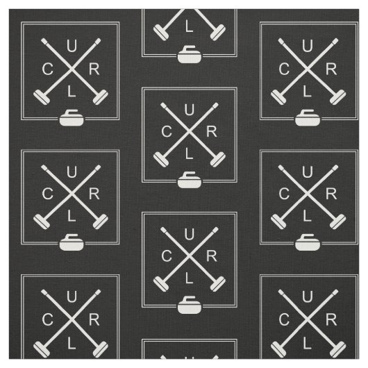 白黒生地を-カールする交差させたほうき ファブリック (見本)