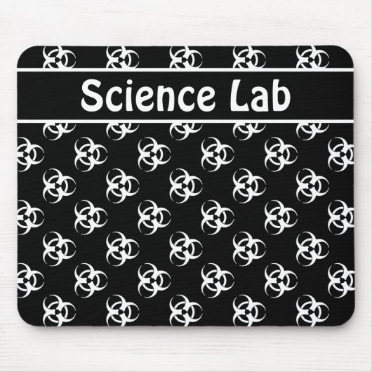 白黒生物学的災害［有害物質］マウスパッドカスタム文字 マウスパッド (正面)