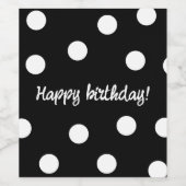 白黒生誕パーソナライズされた生日 ワインラベル (シングルラベル)