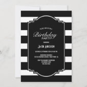 白黒生誕祭ストライプの会 招待状 (正面)