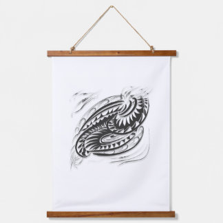 白黒用グラフィックウォールアートインテリア 吊り下げ型タペストリー