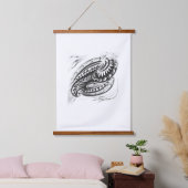 白黒用グラフィックウォールアートインテリア 吊り下げ型タペストリー (寝室)