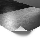 白黒男の写真 フォトプリント            (角)