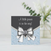 白黒男の赤ちゃんシャワー 招待状 (スタンド正面)