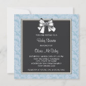 白黒男の赤ちゃんシャワー 招待状 (裏面)