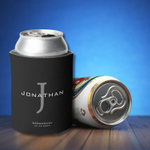 白黒男らしイニシャル+名前モノグラム