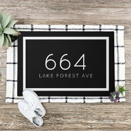 白黒番パーソナライズされた号 ドアマット