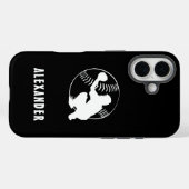 白黒番名将棋士野球捕手 Case-Mate iPhoneケース (裏面 (横))