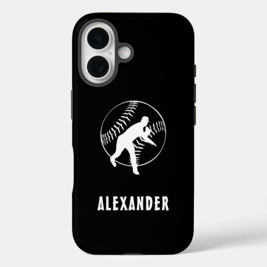 白黒番将棋士棋士雄球投手 Case-Mate iPhoneケース (裏面)
