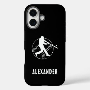 白黒番役将棋士野球選手 iPhone 16ケース