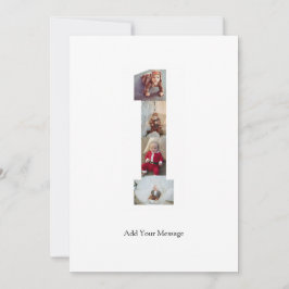 白黒番1フォトコラージュ ノートカード