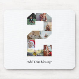 白黒番2フォトコラージュ マウスパッド