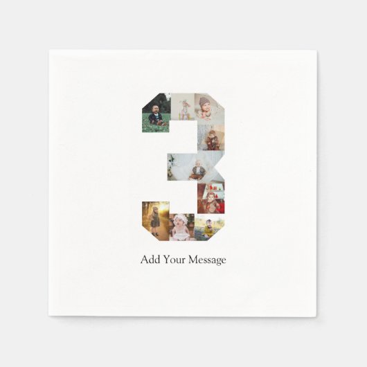 白黒番3号写真丁合 スタンダードカクテルナプキン (正面)