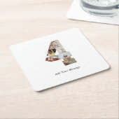 白黒番4写真集 スクエアペーパーコースター (アングル)