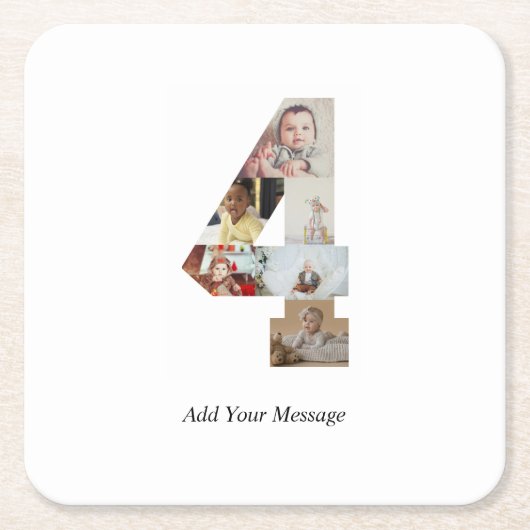 白黒番4写真集 スクエアペーパーコースター (正面)