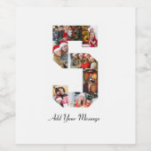 白黒番5号写真丁合 ワインラベル (シングルラベル)