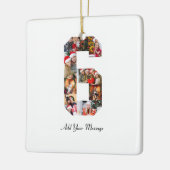 白黒番6号写真コラージュ セラミックオーナメント (左)