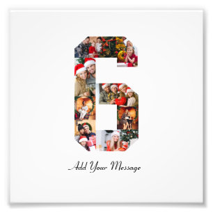 白黒番6号写真コラージュ フォトプリント