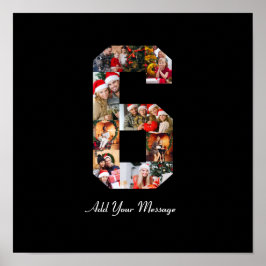 白黒番6号写真コラージュ ポスター