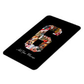 白黒番6号写真コラージュ マグネット (左側)