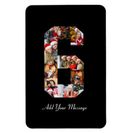 白黒番6号写真コラージュ マグネット