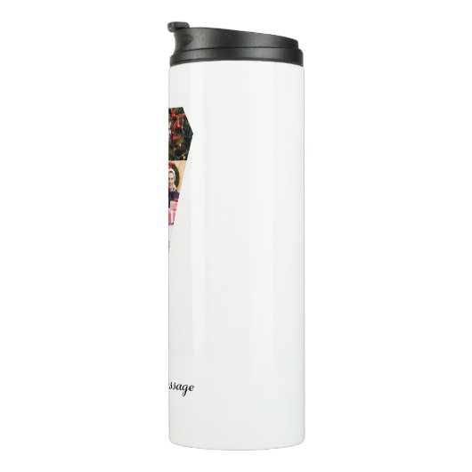 白黒番7号写真コラージュ タンブラー (回転右)