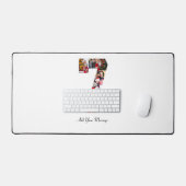 白黒番7号写真コラージュ デスクマット (キーボード&マウス)