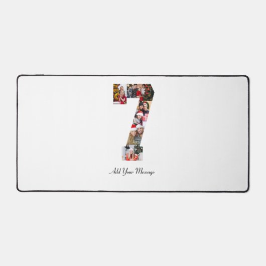 白黒番7号写真コラージュ デスクマット (正面)