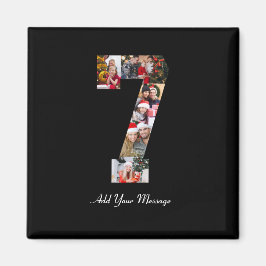 白黒番7号写真コラージュ マグネット