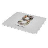白黒番8号写真コラージュ カッティングボード (角)