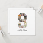 白黒番8号写真コラージュ カード (正面/裏面インサイチュ)