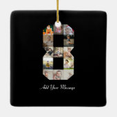 白黒番8号写真コラージュ セラミックオーナメント (裏面)