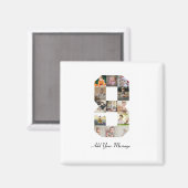 白黒番8号写真コラージュ マグネット (正面/裏面)