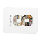 白黒番8号写真コラージュ マグネット (横)