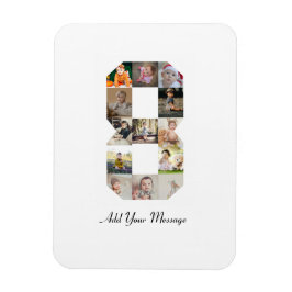 白黒番8号写真コラージュ マグネット