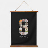 白黒番8号写真コラージュ 吊り下げ型タペストリー (正面)