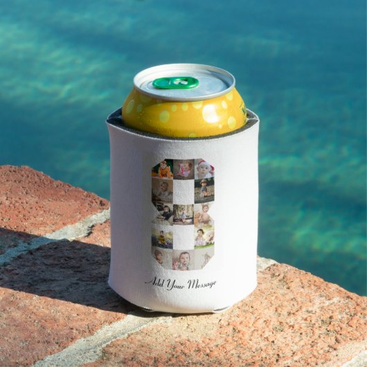 白黒番8号写真コラージュ 缶クーラー (インサイチュ プール)