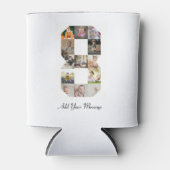 白黒番8号写真コラージュ 缶クーラー (正面)