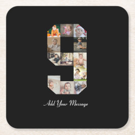 白黒番9号写真部局 スクエアペーパーコースター